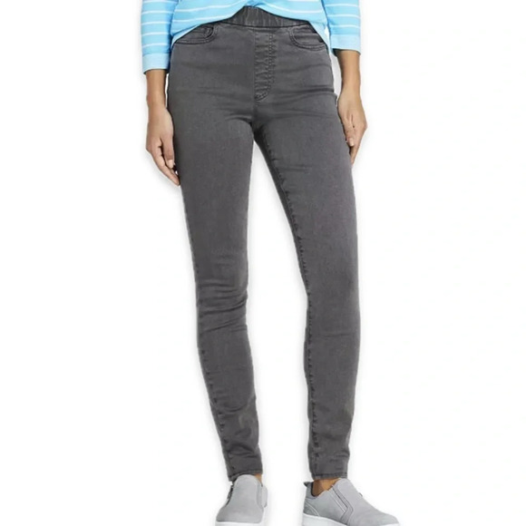 Lands' End Denim - Lands End Pull on Grey Jeans